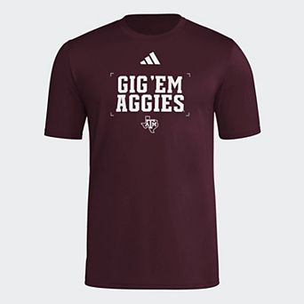 Men's adidas Maroon Texas A&M Aggies Locker Slogan Football Pre-Game T-Shirt