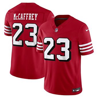 Men's Nike Christian McCaffrey Scarlet San Francisco 49ers Alternate Vapor F.U.S.E. Stitched Limited Jersey