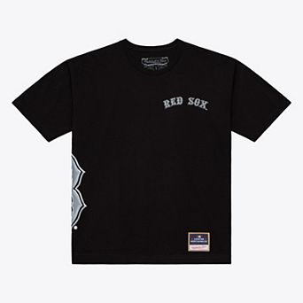 Men's Mitchell & Ness Black Boston Red Sox Chrome Heritage T-Shirt
