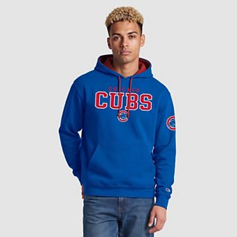Men's Champion Royal Chicago Cubs Volume Fleece Hoodie