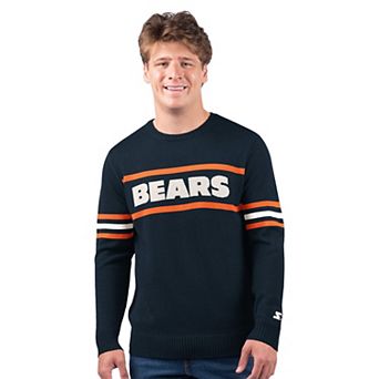 Men's Starter Navy Chicago Bears Player Sweater
