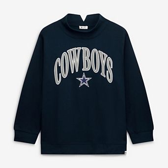 Women's '47 Navy Dallas Cowboys Plus Size Vantage Mock Neck Pullover