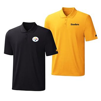 Men's Starter Black/Gold Pittsburgh Steelers Two-Pack Logo Polo Set
