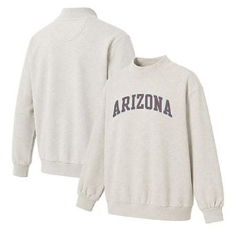Women's Oatmeal Arizona Wildcats Monroe Mock Neck Sweatshirt