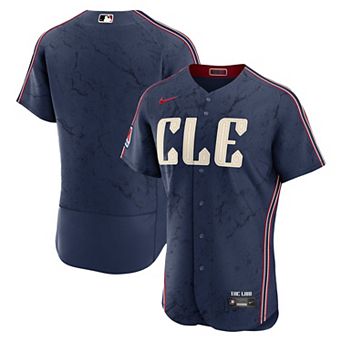 Men's Nike Navy Cleveland Guardians City Connect Authentic Sponsor Patch Jersey