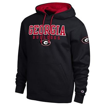 Men's Champion Black Georgia Bulldogs Contrast Hoodie