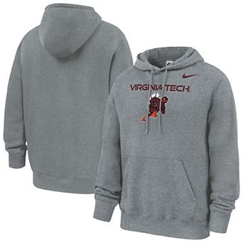 Men's Nike Gray Virginia Tech Hokies Rushing Hokie Club Fleece Hoodie