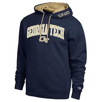 Men's Champion Navy Georgia Tech Yellow Jackets Arch Tackle Twill Hoodie