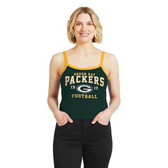 Women's WEAR by Erin Andrews Green Green Bay Packers Colorblock Tank Top
