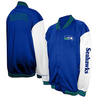 Men's Profile Royal Seattle Seahawks Big & Tall Full-Snap Varsity Jacket