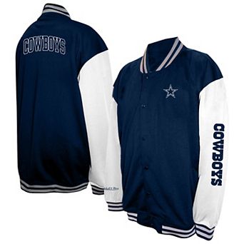 Men's Profile Navy Dallas Cowboys Big & Tall Full-Snap Varsity Jacket