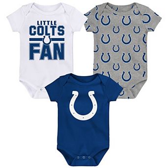 Newborn Outerstuff Indianapolis Colts Little Tike 3 pc Bodysuit Set