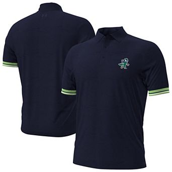 Men's Under Armour Navy Notre Dame Fighting Irish Aura Cuff Polo