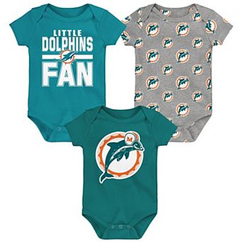 Newborn Outerstuff Miami Dolphins Little Tike 3 pc Bodysuit Set
