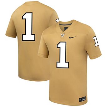 Men's Nike #1 Gold Vanderbilt Commodores Replica Football Jersey