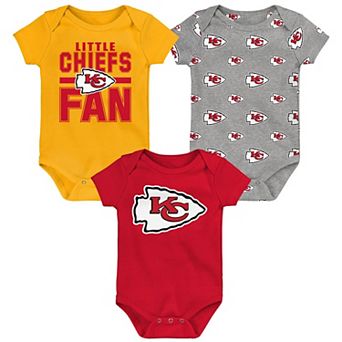 Newborn Outerstuff Kansas City Chiefs Little Tike 3 pc Bodysuit Set