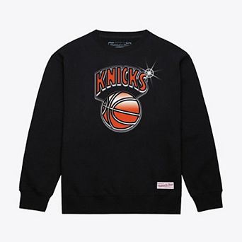 Men's Mitchell & Ness Black New York Knicks Airbrush Sweatshirt