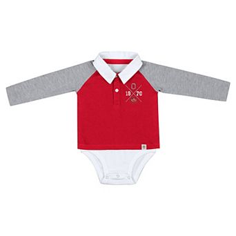 Infant Colosseum Scarlet Ohio State Buckeyes Pete Rugby Bodysuit