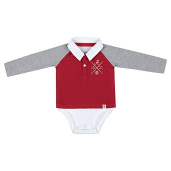 Infant Colosseum Crimson Alabama Crimson Tide Pete Rugby Bodysuit