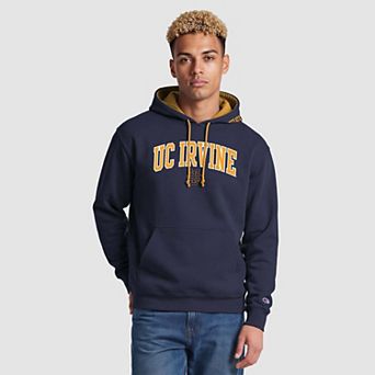 Men's Champion Navy/Gold UC Irvine Anteaters Contrast Hoodie