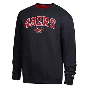 Men's Champion Black San Francisco 49ers Contrast Lined Sweatshirt