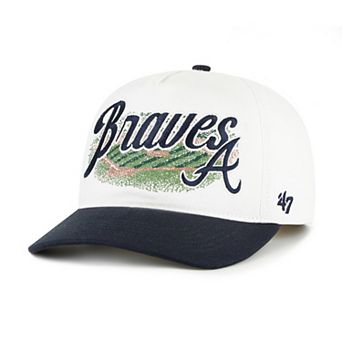 Men's '47 White/Navy Atlanta Braves Enfield Hitch Adjustable Hat