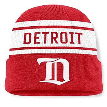 Men's Fanatics Red/White Detroit Red Wings Heritage Cuffed Knit Hat