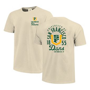Men's Cream San Francisco Dons Comfort Colors Mascot Overlay T-Shirt