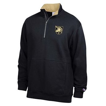 Men's Champion Black Army Black Knights Fleece Quarter-Zip Pullover