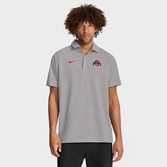 Men's Nike Gray Ohio State Buckeyes Coaches Sideline Dri-FIT Polo