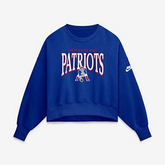 Women's Nike Royal New England Patriots Oversized Phoenix Fleece Sweatshirt
