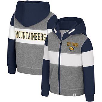 Toddler Colosseum Heather Gray West Virginia Mountaineers Bert Full-Zip Hoodie