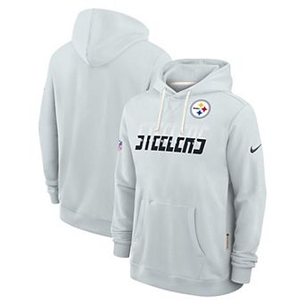 Men's Nike Platinum Pittsburgh Steelers Sideline Standard Issue Top Prospect Dri-FIT Hoodie