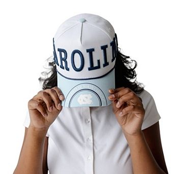 Women's Gameday Social White/Carolina Blue North Carolina Tar Heels Five-Panel Rope Away Adjustable Hat