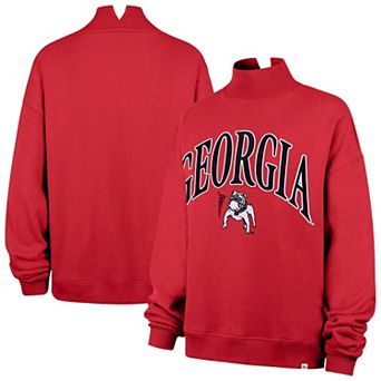 Women's '47 Red Georgia Bulldogs Mock Neck Sweatshirt