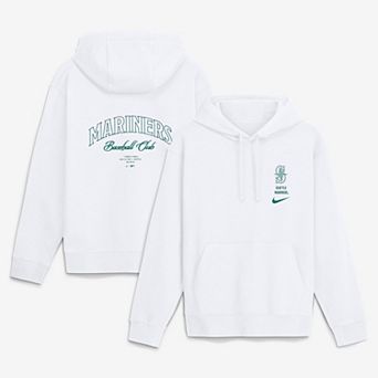 Men's Nike White Seattle Mariners Minimal Club Fleece Hoodie