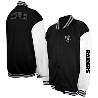 Men's Profile Black Las Vegas Raiders Big & Tall Full-Snap Varsity Jacket