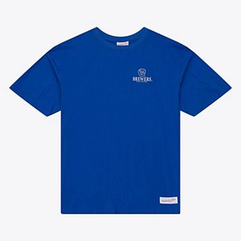 Men's Mitchell & Ness Royal Milwaukee Brewers Core Essentials T-Shirt