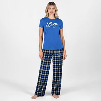Women's Concepts Sport Blue Detroit Lions Highland Sleep Set