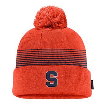 Men's Nike Orange Syracuse Orange 2026 On-Field Peak Cuffed Knit Hat with Pom