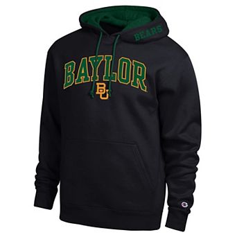 Men's Champion Black Baylor Bears Arch Tackle Twill Hoodie