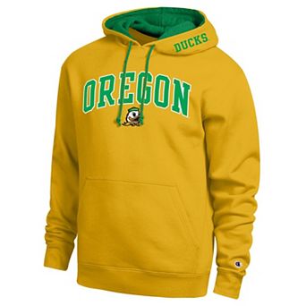 Men's Champion Yellow Oregon Ducks Arch Tackle Twill Hoodie