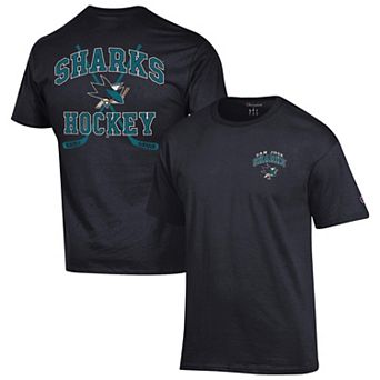 Men's Champion Black San Jose Sharks Stick With It Jersey T-Shirt