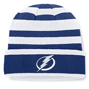 Men's Fanatics Blue/White Tampa Bay Lightning Fundamental Steady Cuffed Knit Hat
