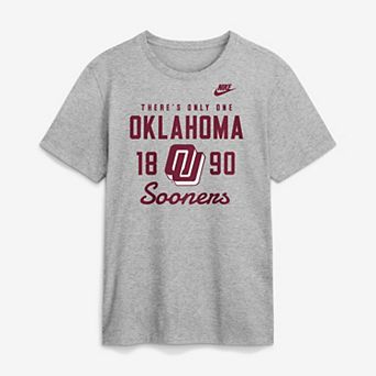 Men's Nike Gray Oklahoma Sooners Legacy Stacked Established T-Shirt
