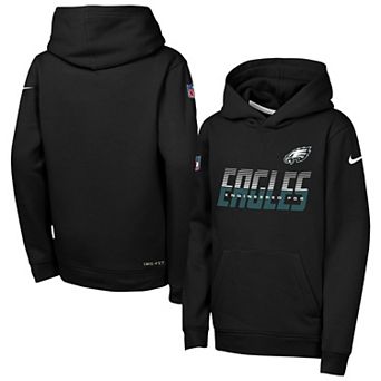 Youth Nike Black Philadelphia Eagles Sideline Dri-FIT Hoodie