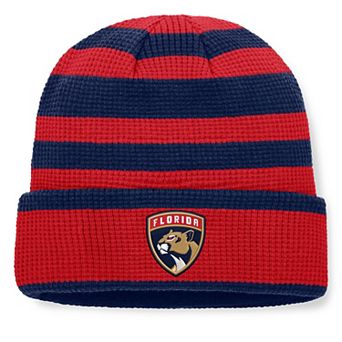 Men's Fanatics Red/Navy Florida Panthers Fundamental Steady Cuffed Knit Hat