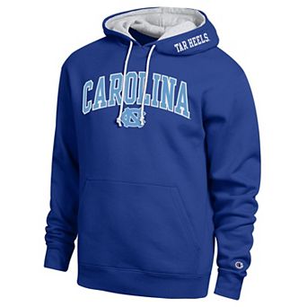 Men's Champion Royal North Carolina Tar Heels Arch Tackle Twill Hoodie