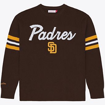 Men's Mitchell & Ness Brown San Diego Padres Head Coach Sweater