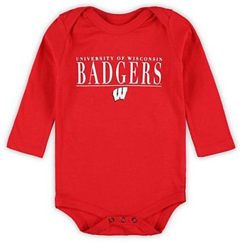 Infant Garb Red Wisconsin Badgers Ollie Long-Sleeve Bodysuit